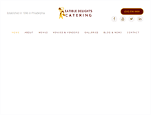 Tablet Screenshot of eatibledelightscatering.com